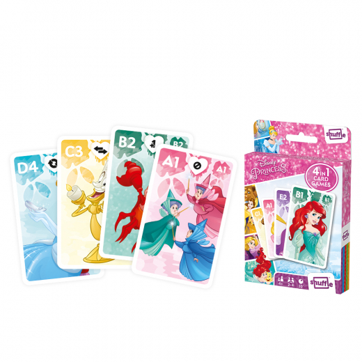 Shuffle - Card Game Disney Princess 4 in 1 ryhmässä SEURAPELIT / Lastenpelit @ Spelexperten (108458992)