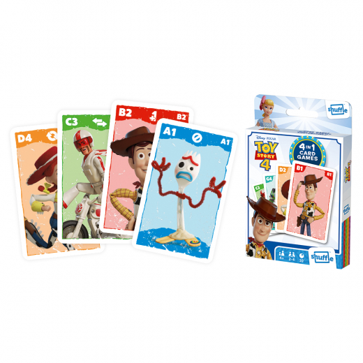 Shuffle - Card Game Toy Story 4 - 4 in 1 ryhmässä SEURAPELIT / Lastenpelit @ Spelexperten (108460992)