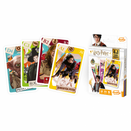 Shuffle - Card Game Harry Potter 4 in 1 ryhmässä SEURAPELIT / Lastenpelit @ Spelexperten (108466992)