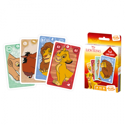 Shuffle - Card Game The Lion King 4 in 1 ryhmässä SEURAPELIT / Lastenpelit @ Spelexperten (108532992)