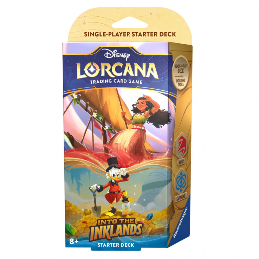 Disney Lorcana TCG: Into the Inklands Starter Deck - Ruby & Sapphire ryhmässä SEURAPELIT / Korttipelit @ Spelexperten (11098305-B)