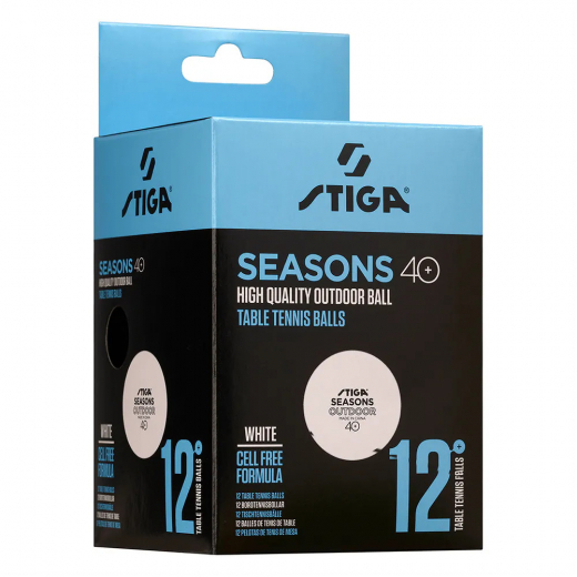 Stiga Seasons Outdoor 12-Pack Palloja – Valkoinen ryhmässä PÖYTÄPELIT / Pöytätennis /  @ Spelexperten (1110-2810-12)