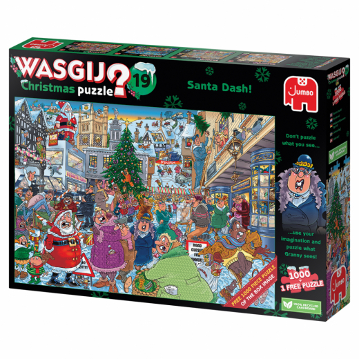 Wasgij? Christmas #19 - Santa Dash 2 x 1000 palaa ryhmässä PALAPELIT / Wasgij @ Spelexperten (1110100021)