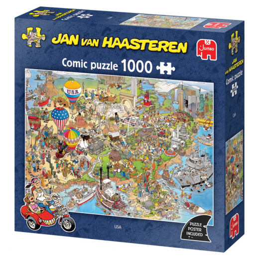 Jan van Haasteren - USA 1000 Palaa ryhmässä PALAPELIT / 1000 palaa @ Spelexperten (1119802053)