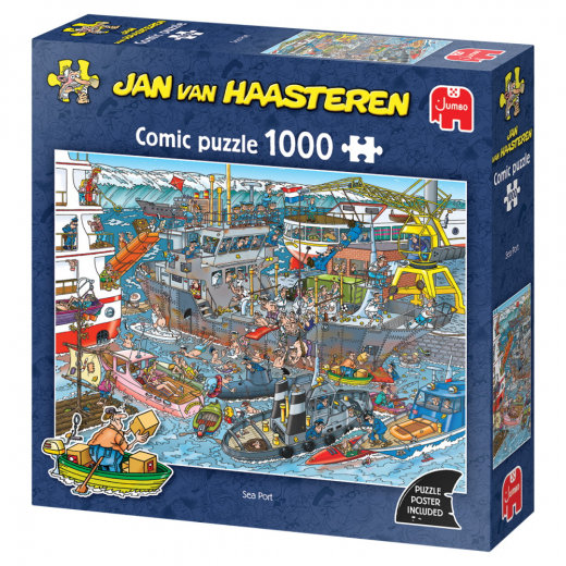 Jan van Haasteren - Sea Port 1000 Palaa ryhmässä PALAPELIT / Jan van Haasteren @ Spelexperten (1119802056)