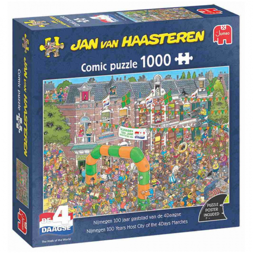 Jan van Haasteren - Nijmegen 100 Years Host City of the 4Days Marches 1000 Palaa ryhmässä PALAPELIT / Jan van Haasteren @ Spelexperten (1119802059)