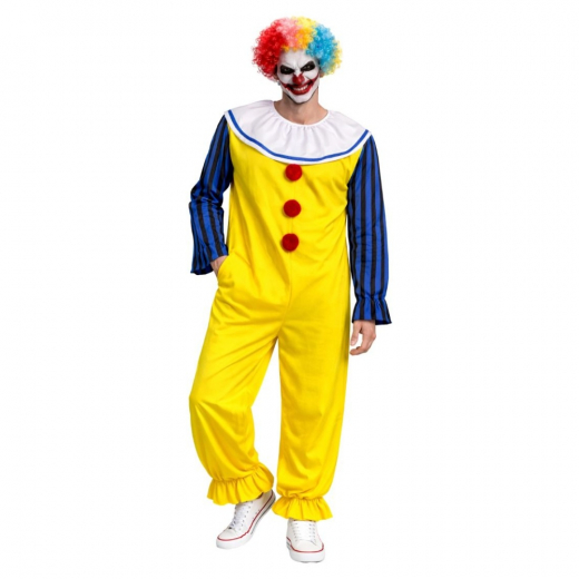 Scary Clown Man with Wig ryhmässä LELUT / Naamiaiset / Halloween / Naamiaisasut / Naamiaisasuja aikuisille @ Spelexperten (117993)