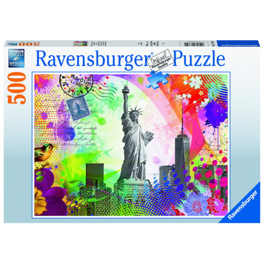Ravensburger: New York Postcard 500 Palaa ryhmässä PALAPELIT / < 750 palaa @ Spelexperten (12000368)