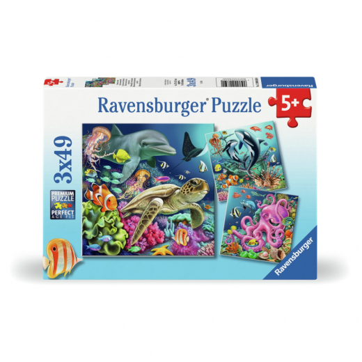 Ravensburger: Under Water 3x49 Palaa ryhmässä PALAPELIT / Lasten palapelit @ Spelexperten (12000859)