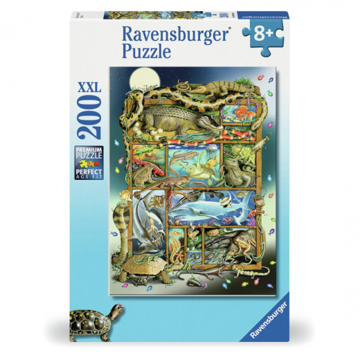 Ravensburger: Fish And Reptile Menagerie 200 XXL Palaa ryhmässä PALAPELIT / Lasten palapelit @ Spelexperten (12000866)