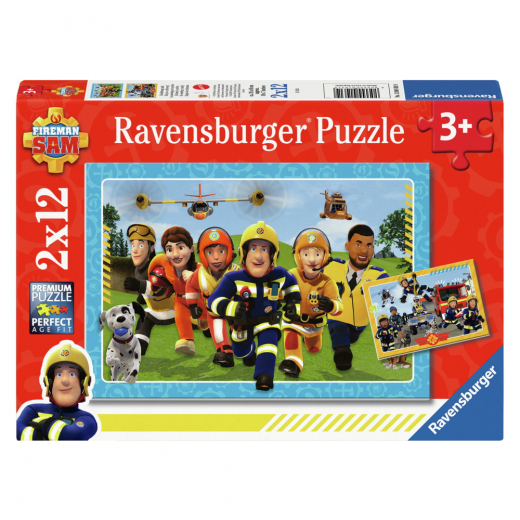 Ravensburger: Fireman Sam Rescuers are coming 2x12 Palaa ryhmässä PALAPELIT / Lasten palapelit @ Spelexperten (12001031)