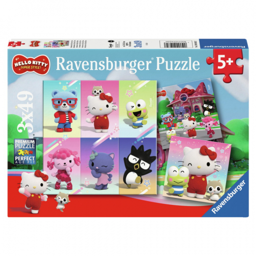 Ravensburger: Hello Kitty Super Style 3x49 Palaa ryhmässä PALAPELIT / Lasten palapelit @ Spelexperten (12001035)