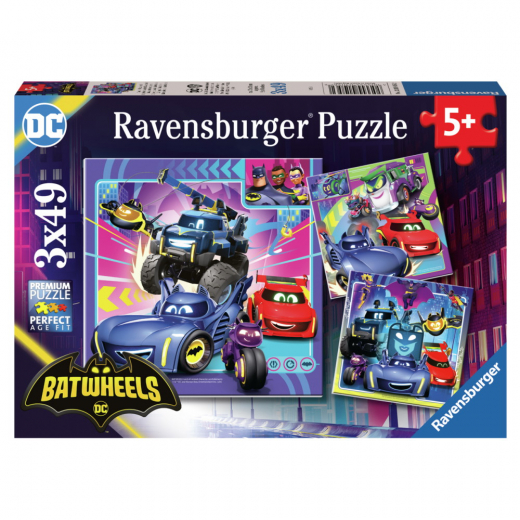 Ravensburger: Batwheels 3x49 Palaa ryhmässä PALAPELIT / Lasten palapelit @ Spelexperten (12001056)