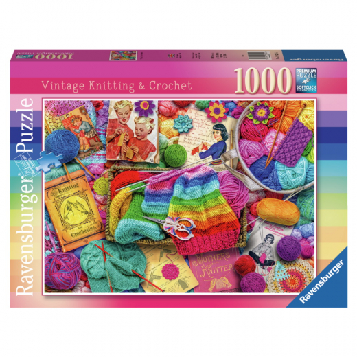 Ravensburger: Vintage Knitting & Crochet 1000 Palaa ryhmässä PALAPELIT / 1000 palaa @ Spelexperten (12001080)