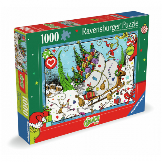 Ravensburger Pussel: Merry Grinchmas 1000pcs ryhmässä PALAPELIT / 1000 palaa @ Spelexperten (12001351)