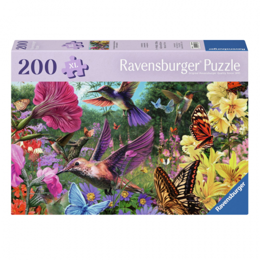 Ravensburger: Hummingbirds & Butterflies 200 XL Palaa ryhmässä PALAPELIT @ Spelexperten (12001369)