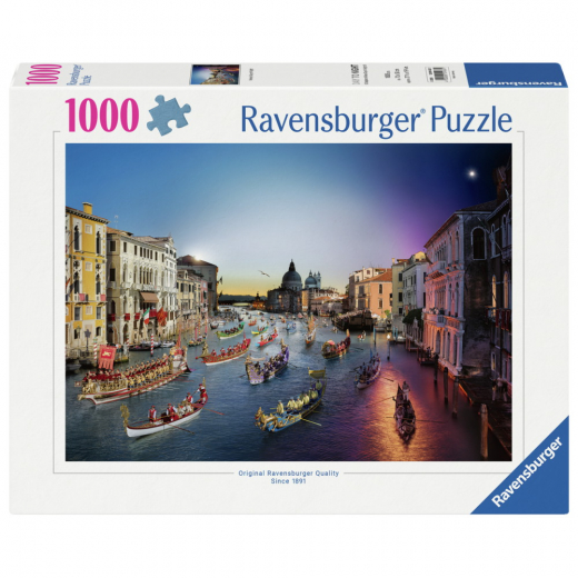 Ravensburger: Venice Day to Night 1000 Palaa ryhmässä PALAPELIT / 1000 palaa @ Spelexperten (12001433)