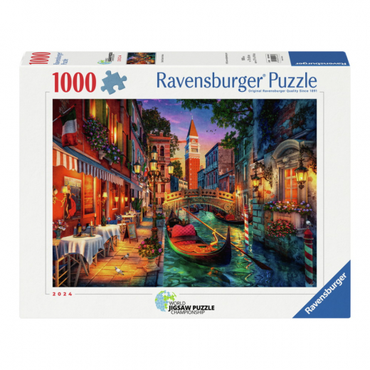 Ravensburger: Canal Cruise In Venice 1000 Palaa ryhmässä PALAPELIT / 1000 palaa @ Spelexperten (12001439)