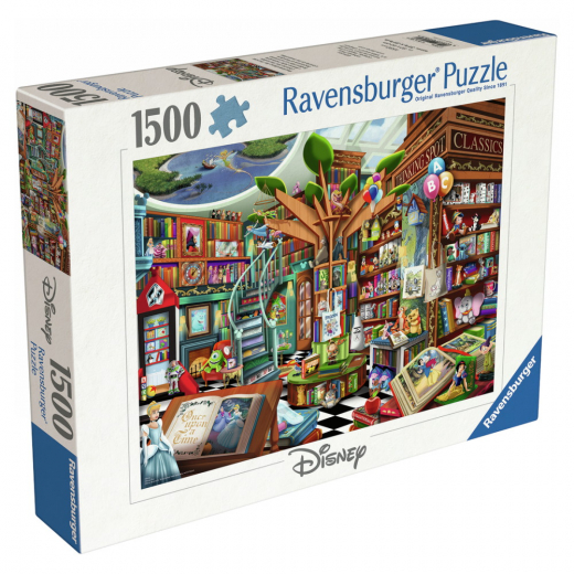 Ravensburger: Disney Bookstore of Wonders 1500 Palaa ryhmässä PALAPELIT / 1500 palaa @ Spelexperten (12001582)