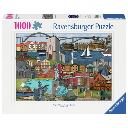 Ravensburger: Norway Karmoy Haugesund 1000 Palaa ryhmässä PALAPELIT / Ravensburger @ Spelexperten (12001659)