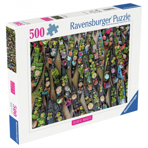 Ravensburger: Floating market, Indonesia 500 Palaa ryhmässä PALAPELIT / < 750 palaa @ Spelexperten (12001813)