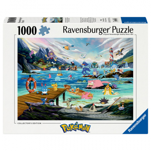Ravensburger: Pokémon Vaporeon and Temperate Marine 1000 Palaa ryhmässä PALAPELIT / 1000 palaa @ Spelexperten (12002035)