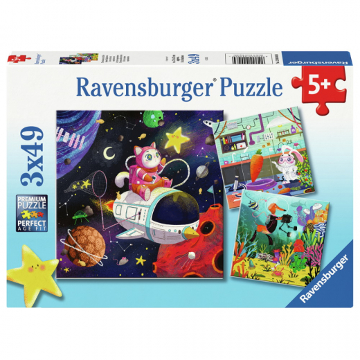 Ravensburger: Animal Explorers 3x49 Palaa ryhmässä PALAPELIT / Ravensburger @ Spelexperten (12004048)