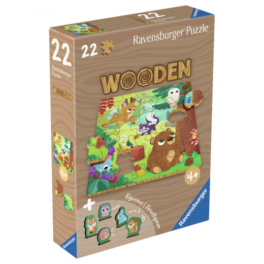 Ravensburger Wooden - Forest Animals 22 Palaa ryhmässä PALAPELIT / Puinen palapeli @ Spelexperten (12004080)