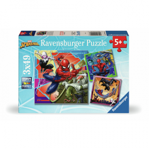 Ravensburger: Marvel Spider Man 3x49 Palaa ryhmässä PALAPELIT / Lasten palapelit @ Spelexperten (12004115)