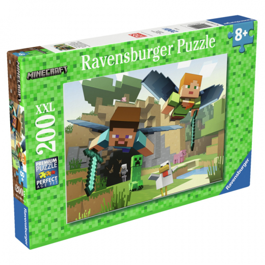 Ravensburger: Minecraft Adventures 200 XXL Palaa ryhmässä PALAPELIT / Lasten palapelit @ Spelexperten (12004144)