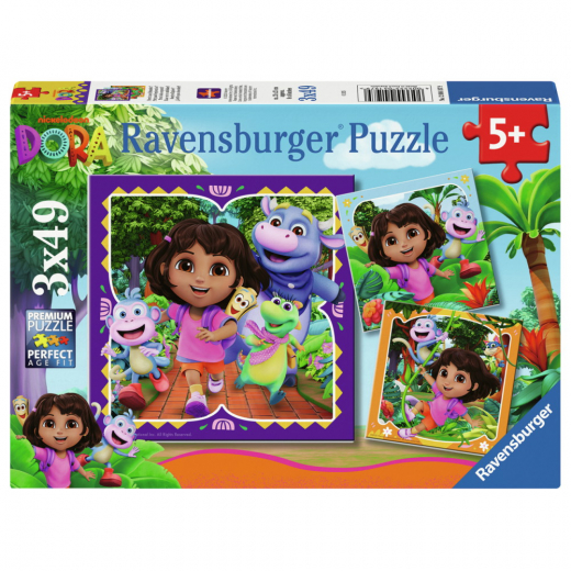 Ravensburger: Dora the Explorer 3x49 Palaa ryhmässä PALAPELIT / Lasten palapelit @ Spelexperten (12004197)
