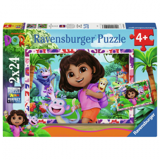 Ravensburger: Dora the Explorer 2x24 Palaa ryhmässä PALAPELIT / Lasten palapelit @ Spelexperten (12004199)