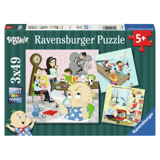 Ravensburger - Super Charlie - Familjen Annorlunda 3x49 Palaa ryhmässä PALAPELIT / Lasten palapelit @ Spelexperten (12004226)