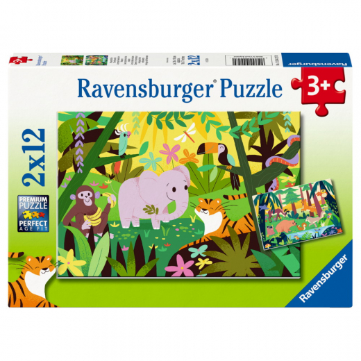 Ravensburger: Animal Friends in Nature 2x12 Palaa ryhmässä PALAPELIT / Lasten palapelit @ Spelexperten (12004257)