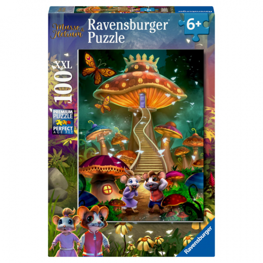 Ravensburger: Musse & Helium The Magical Mushroom Adventure 100 XXL Palaa ryhmässä PALAPELIT / Lasten palapelit @ Spelexperten (12004271)