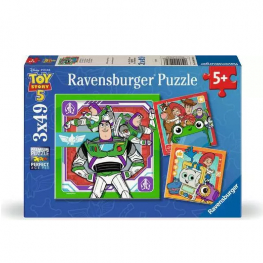 Ravensburger Puzzle: Toy Story 5 On a Mission 3x49 Pcs ryhmässä PALAPELIT / Ravensburger @ Spelexperten (12004284)