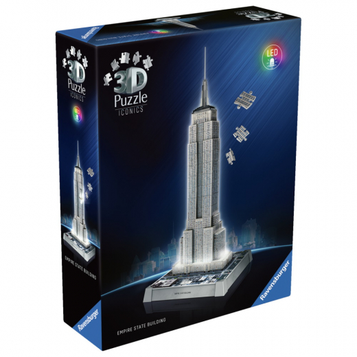 Ravensburger Iconics Empire State Building LED 216 Palaa ryhmässä PALAPELIT / 3D palapelit @ Spelexperten (12008026)