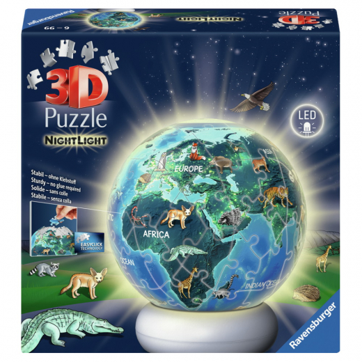 Ravensburger 3D - Maapallo Yövalolla 73 Palaa ryhmässä UUTUUDET @ Spelexperten (12008055)