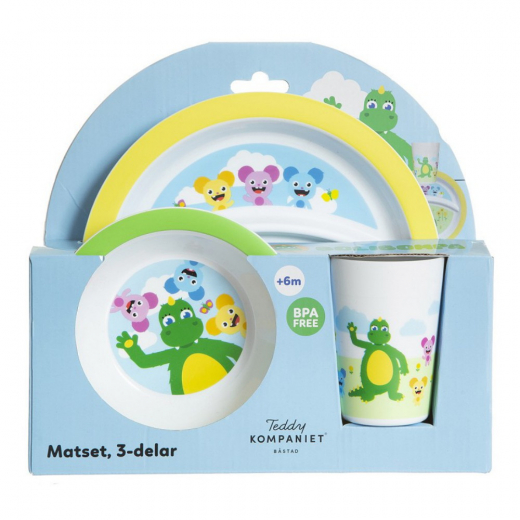 Teddykompaniet - Bolibompa- Ruokailusetti, 3 osaa ryhmässä LELUT / Lasten & vauvojen / Syö & juo @ Spelexperten (13020)