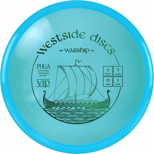 Westside Discs VIP Warship Turquoise ryhmässä ULKOPELIT / Disc Golf & frisbee @ Spelexperten (13066)
