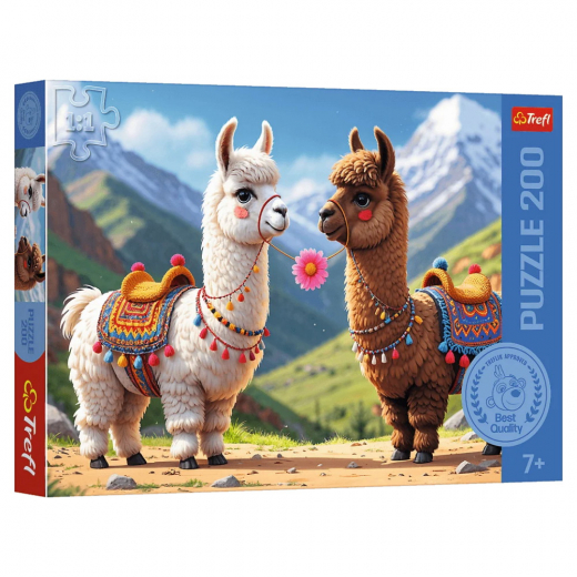 Trefl Colorful Llamas 200 Palaa ryhmässä PALAPELIT / Lasten palapelit @ Spelexperten (13356)
