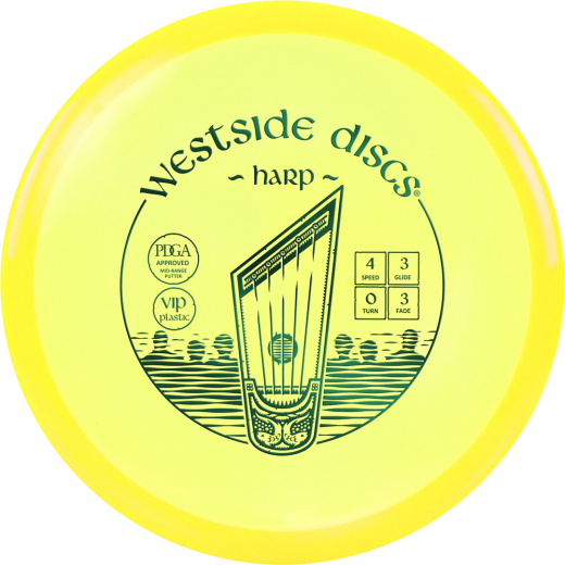 Westside Discs VIP Harp Yellow ryhmässä ULKOPELIT / Disc Golf & frisbee @ Spelexperten (14690)