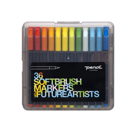 Penol For Future Artists: 36 Soft Brush Markers ryhmässä LELUT / Luo & maalaa / Kirjoita ja piirrä @ Spelexperten (15000002)