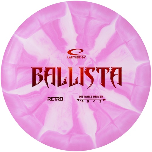 Latitude 64° Retro Burst Ballista Pink/White ryhmässä ULKOPELIT / Disc Golf & frisbee @ Spelexperten (15092)
