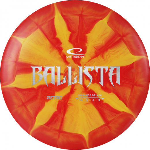 Latitude 64° Retro Burst Ballista Yellow/Red ryhmässä ULKOPELIT / Disc Golf & frisbee @ Spelexperten (15093)