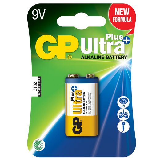 GP Ultra Plus 9V-batteri, 6LR61, 1-pc ryhmässä LELUT / Akut & laturit @ Spelexperten (151125)