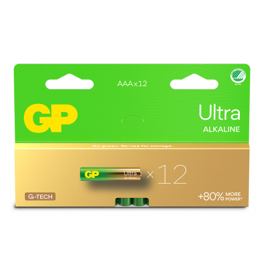 GP Ultra Alkaline AAA-battery, 24AU/LR03, 12-pc ryhmässä LELUT / Akut & laturit @ Spelexperten (151447)