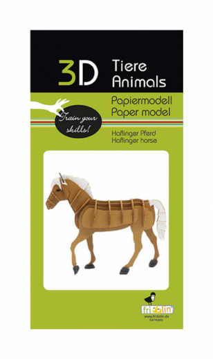 3D paper puzzle, Horse (haflinger) ryhmässä PALAPELIT / Mallirakennus @ Spelexperten (158114)