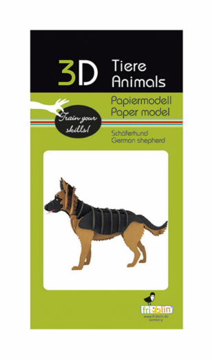 3D paper puzzle, German Shepherd ryhmässä PALAPELIT / Mallirakennus @ Spelexperten (158121)