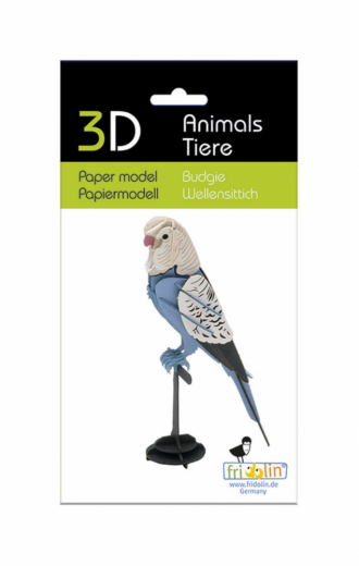 3D paper puzzle, Budgie ryhmässä PALAPELIT / Mallirakennus @ Spelexperten (158133)